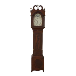 Sligh Thomas Harland Inlaid Mahogany Grandfather Clock