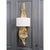 Wow your guests with this sconce installed as a pair in a bathroom or bedroom. Antique Gold Leaf covers a driftwood-...