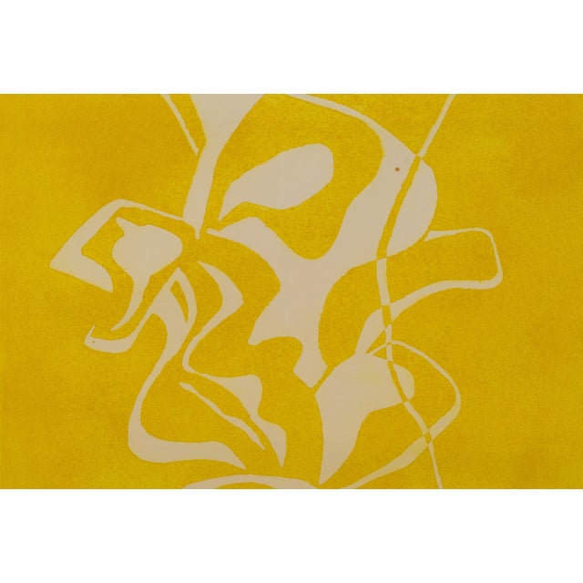 Mid-Century Modern Karl Einar Andersson, Untitled Yellow Abstract, 1960s, Etching For Sale - Image 3 of 11