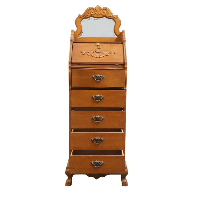 Lexington Furniture Victorian Sampler Quarter Sawn Oak 24" Lingerie Chest W. Vanity Mirror 391-3102 For Sale In Kansas City - Image 6 of 15