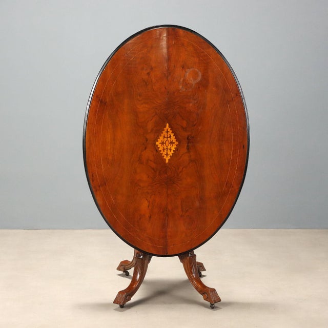 Walnut Sail Table with Maple Inlay For Sale - Image 3 of 11