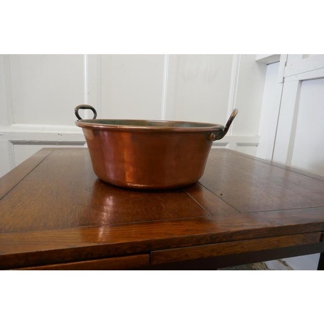 Large 19th Century Double Handled Copper Pan, 1850s For Sale - Image 4 of 6