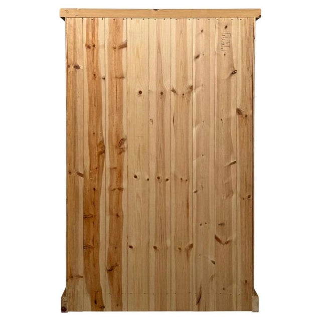 Brown Mid-Century Pine Bookcase with Open Shelves For Sale - Image 8 of 11