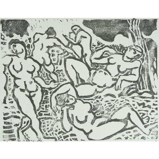 André Derain (1880-1954) (after) Nudes Black and white woodcut On wove paper, 38 x 28 cm (approx. 15 x 11 inches)...