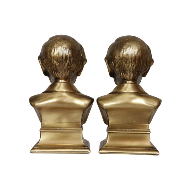 "Bust of Lincoln" Bookends by Philadelphia Manufacturing Co, a Pair For Sale - Image 4 of 8