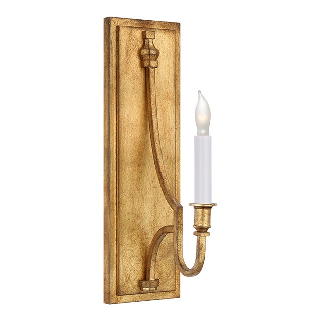 Chapman & Myers for Visual Comfort Signature Mykonos Medium Sconce in Gilded Iron For Sale