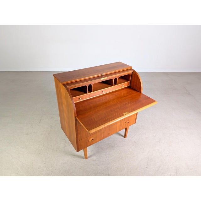 Vintage Secretaire in Teak by Egon Ostegaard For Sale - Image 5 of 15