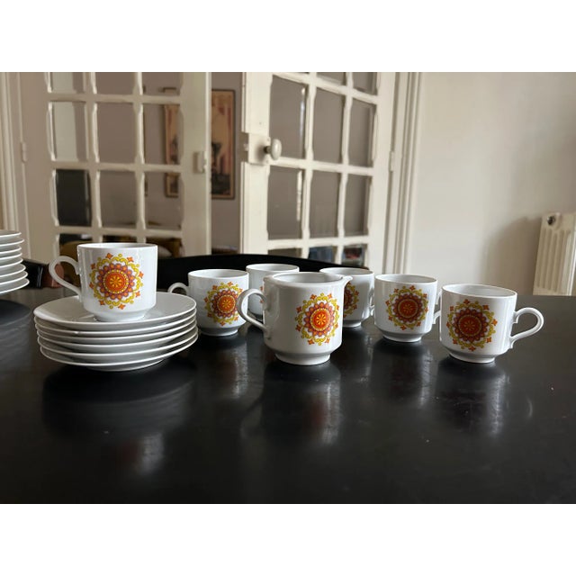 Porcelain Cups with Milk Jug from Winterling, 1970, Set of 7 For Sale - Image 4 of 10