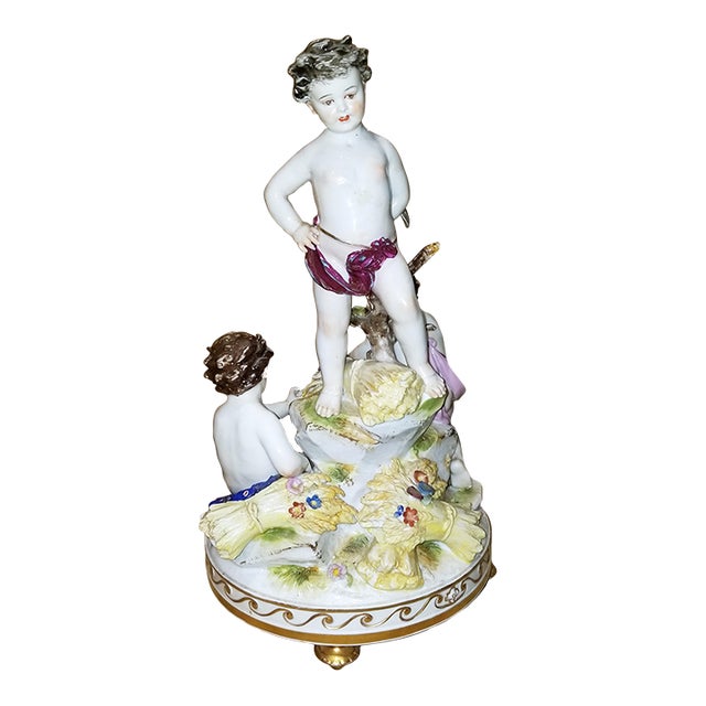18c. Figural Porcelain Centerpiece by Ludwigsburg For Sale