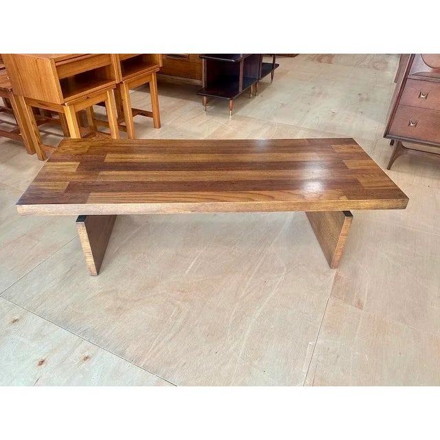 Wood Arts & Crafts Inspired Midcentury Bench / Coffee Table by Lane For Sale - Image 7 of 7