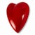 Small heart-shaped vase made by Terra company in Teplice. It is made of porcelain and painted with red glaze. It can be...