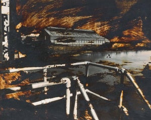 Shuli Sade, Israeli Contemporary Art Photograph, Architecture with Hand Painting Shul Sade, 1995
