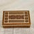 Starting with a beach wood box the intricate mosaic patterns on the surface is created using bone mother of pearl and dyed...