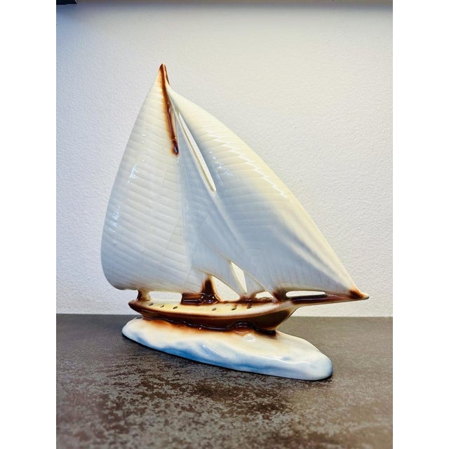 1920s E4 Ceramic Sailing Ship, 1920s-1940s For Sale - Image 5 of 8