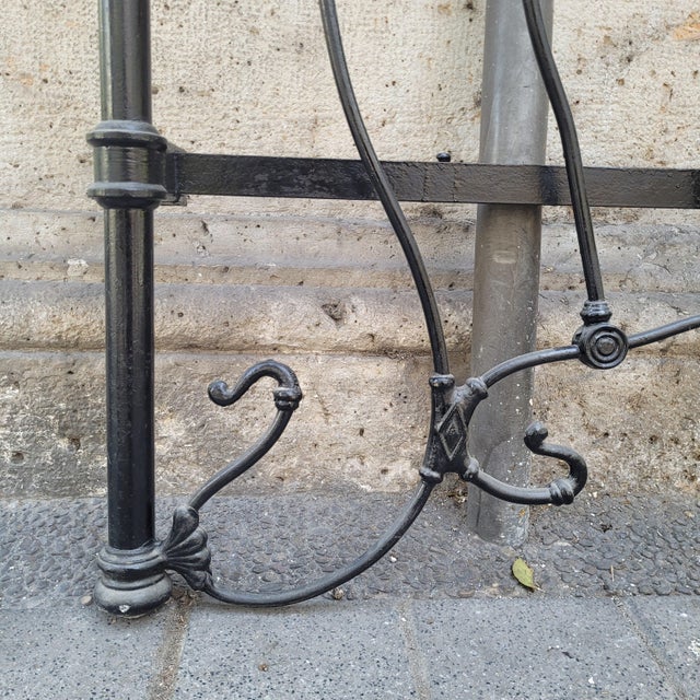 Art Nouveau Style Wrought Iron Bed Headboard, Spain, 1930s For Sale - Image 14 of 18