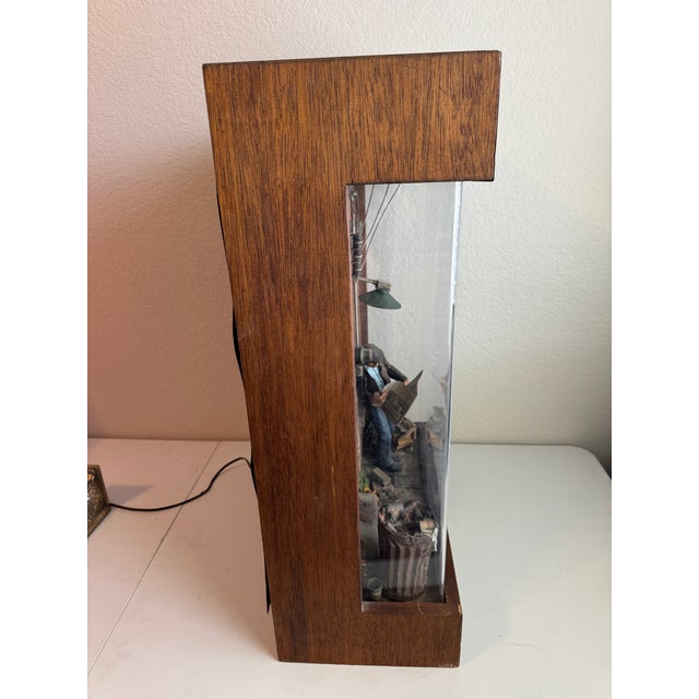 Vintage Michael Garman Illuminated Cityscape Sculpture, “Door Window – Jack and Judi’s Ristorante” For Sale - Image 10 of 14