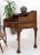 Brown Mahogany Finely Carved Ball & Claw Console Writing Table Desk Two Drawers Rope For Sale - Image 8 of 13