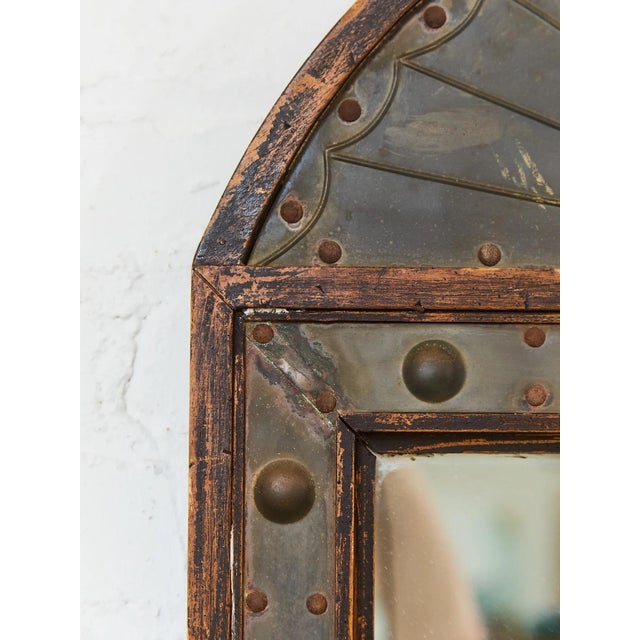 Antique Eastlake Architectural Wood Sunburst Pediment Mirror For Sale - Image 4 of 8
