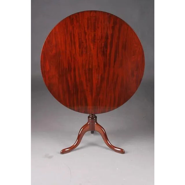 Rare original English Regency folding table or tripod table 18th-19th century. Through and through massive mahogany. Slim...