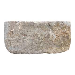 Antique Limestone Trough 51326a 31"w For Sale