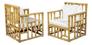 Vintage Chair in Bamboo and Rattan, 1980s
