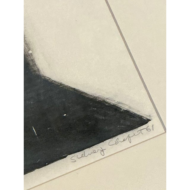 Mid-Century Modern Vintage Black and White Framed Woodcut of Sigmund Freud For Sale - Image 3 of 12