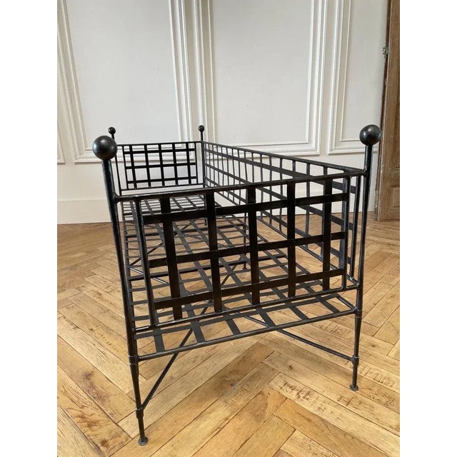 Metal Custom Made Forged Iron European Style Sofa Daybed For Sale - Image 7 of 10