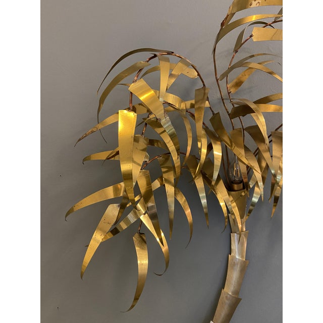 Metal Palm Lamps by Daniel Dhaeseleer, Belgium, 1950s, Set of 2 For Sale - Image 7 of 15