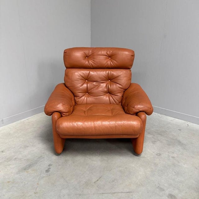Vintage Coronado Lounge Chair in Cognac Leather by B&B Italia, Italy, 1960s For Sale - Image 5 of 14