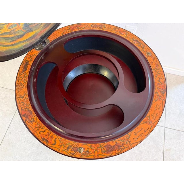 Brown Vintage Globe Bar Cabinet, 1980s For Sale - Image 8 of 14