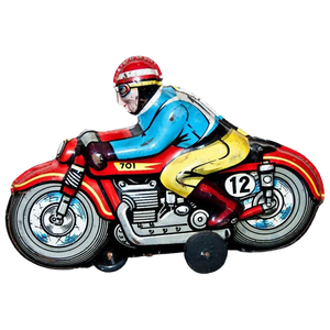Vintage Italian Motorcyclist Toy from ABM, 1960s