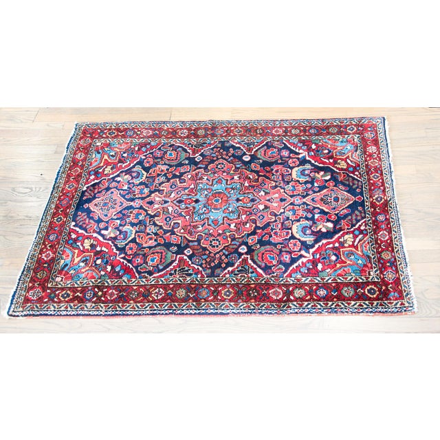 Textile Early 20th Century Persian Mehraban Rug For Sale - Image 7 of 15
