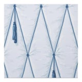 Sample - Schumacher X Paul Poiret Drapery Wallpaper in Blue For Sale