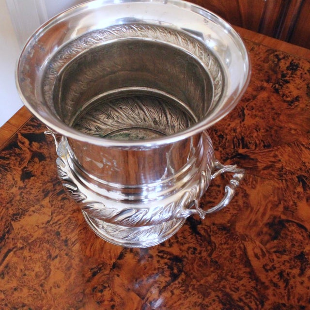 Pair English Silver Plate Campagna Urns- Champagne / Wine Coolers For Sale - Image 9 of 17