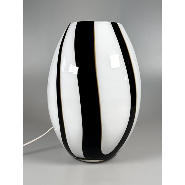 1980s Vintage Glass Table Lamp by Volux, Italy, 1980s For Sale - Image 5 of 16