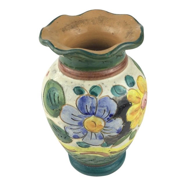 Sorrento Italian Clay Artisan Bud Vase For Sale