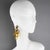 Bronze David Spada Space Age Gold and Black Aluminum Dangle Pierced Earrings For Sale - Image 8 of 8