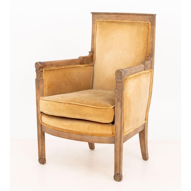 Pair of Restauration Style Fruitwood Bergeres For Sale - Image 9 of 10