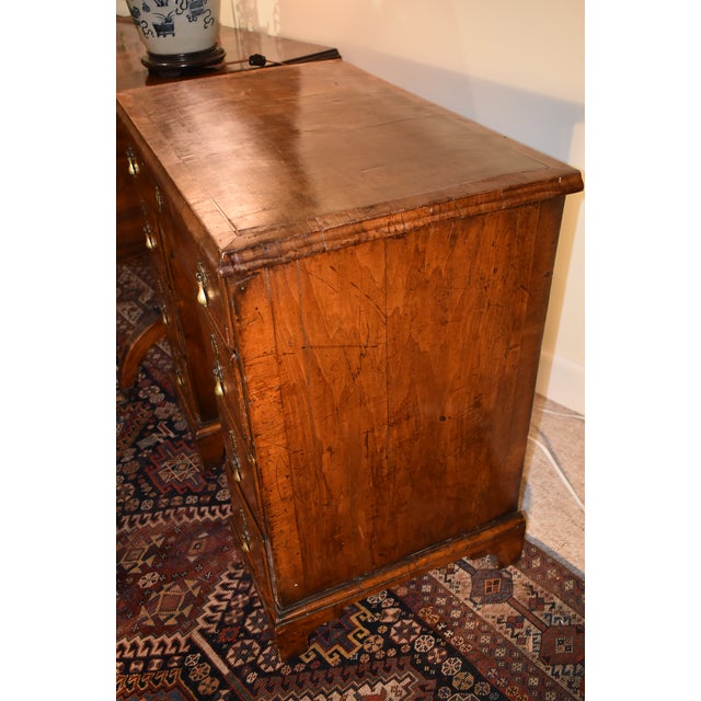 Walnut Kneehole Dressing Table or Desk For Sale - Image 10 of 12