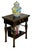 Hand crafted in Italy from solid walnut, this small end table features an antique black finish with warm brown undertones...