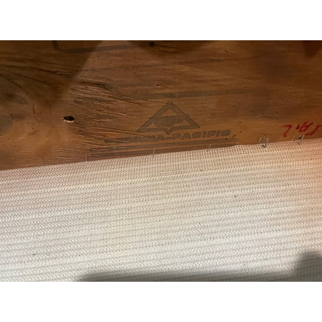 1970s Texas Western Genuine Distressed Leather Footed Usa Made Ottoman For Sale - Image 9 of 9