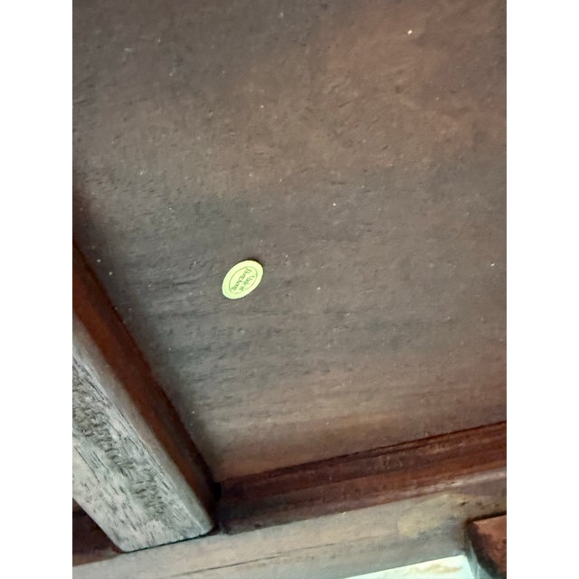 Late 20th Century Vintage Rosewood Asian-Inspired Corner Chairs, Pair For Sale - Image 5 of 12