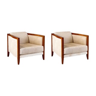 Set of Italian Art Deco Style Armchairs, 1990s For Sale