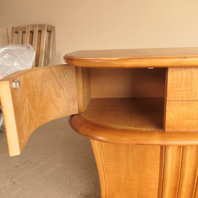 Maple and Brass Console For Sale - Image 9 of 18