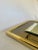 Greige 1970s Smoke Glass Rectangular Mirror With Brass Frame For Sale - Image 8 of 10