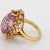 Metal Late 20th Century Kurt Wayne Kunzite 2.72ct Diamond Ring Vintage 18k Yellow Gold Cocktail size 6.75 For Sale - Image 7 of 7
