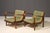 Olive Set of Lounge Chairs attributed to Karel Kozelka and Antonín Kropáček for Interior Prague, 1940s For Sale - Image 8 of 12