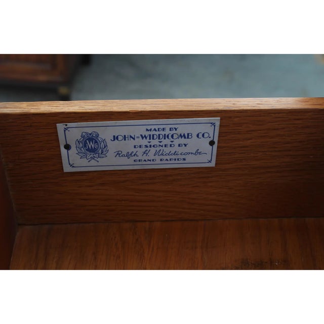 1970's French Style White and Gold Dresser by John Widdicomb For Sale - Image 10 of 12