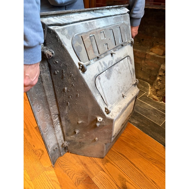 Victorian Antique Cast Iron Fireplace Insert / Summer Cover – Original Victorian Era Architectural Salvage For Sale - Image 3 of 5