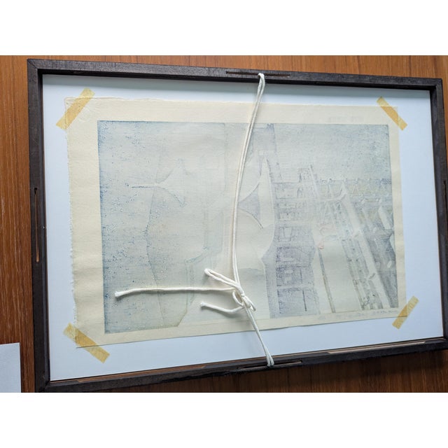 Vintage Japanese Kawase Hasui Woodblock Print: Spring Snow at Kiyomizu, Kyoto For Sale In Atlanta - Image 6 of 12